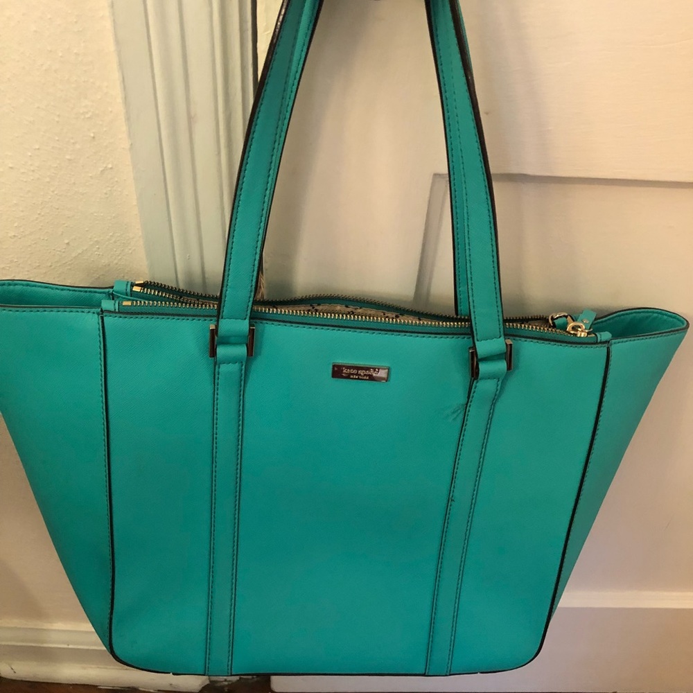 Kate Spade Leather Tote in Green